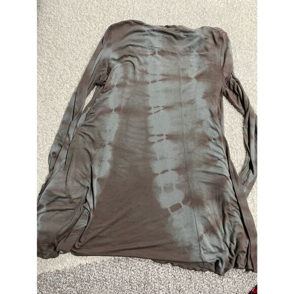 Tribal Women's Size XS Long Sleeve Tie Dye Open Front Long Cardigan Brown - Picture 2 of 9